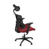 Kancelářská židle, houpací mechanismus, červená síťovina, KA-B1025 BOR