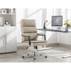 Kancelářské křeslo, houpací mechanismus, béžová ekokůže, KA-D8104 SIL