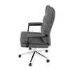 Kancelářské křeslo, houpací mechanismus, šedá ekokůže, KA-D8104 GREY
