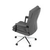 Kancelářské křeslo, houpací mechanismus, šedá ekokůže, KA-D8104 GREY