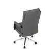 Kancelářské křeslo, houpací mechanismus, šedá ekokůže, KA-D8104 GREY