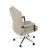 Kancelářské křeslo, houpací mechanismus, béžová ekokůže, KA-D8104 SIL