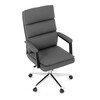 Kancelářské křeslo, houpací mechanismus, šedá ekokůže, KA-D8104 GREY