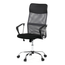 Kancelářská židle, houpací mechanismus, šedá síťovina, KA-E305 GREY
