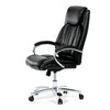 Kancelářské křeslo, houpací mechanismus, černá ekokůže, KA-F1385 BK