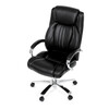 Kancelářské křeslo, houpací mechanismus, černá ekokůže, KA-F1385 BK