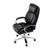 Kancelářské křeslo, houpací mechanismus, černá ekokůže, KA-F1385 BK