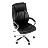 Kancelářské křeslo, houpací mechanismus, černá ekokůže, KA-F1385 BK