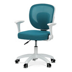 Dětská židle, výškově nastavitelná, modrá síťovina, KA-K1062 BLUE