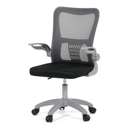 Dětská židle, výškově nastavitelná, šedá síťovina, KA-K2008 GREY