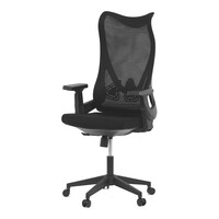Kancelářská židle, houpací mechanismus, černá síťovina, KA-S248 BK