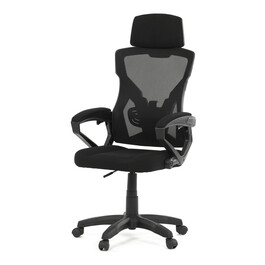 Kancelářské křeslo, výškově nastavitelná, černá látka, KA-R223 BK