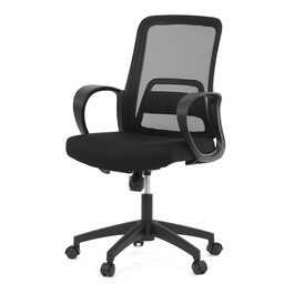 Kancelářská židle, houpací mechanismus, černá síťovina, KA-S3015 BK