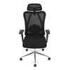 Kancelářská židle, výškově nastavitelná, černá síťovina, KA-R216 BK