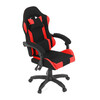 Herní křeslo, synchronní mechanismus, černá látka, KA-R209 RED