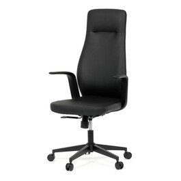 Kancelářské křeslo, synchronní mechanismus, černá ekokůže, KA-T8325 BK
