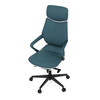 Kancelářské křeslo, houpací mechanismus, modrá ekokůže, KA-T8426 GRN