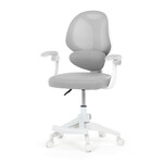 Dětská židle, výškově nastavitelná, šedá síťovina, KA-W8008 GREY
