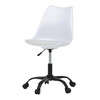 Pracovní židle, výškově nastavitelná, bílá plast, KA-X7055 WT