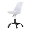 Pracovní židle, výškově nastavitelná, bílá plast, KA-X7055 WT