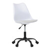 Pracovní židle, výškově nastavitelná, bílá plast, KA-X7055 WT