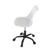 Pracovní židle, výškově nastavitelná, bílá plast, KA-X7055 WT