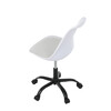 Pracovní židle, výškově nastavitelná, bílá plast, KA-X7055 WT