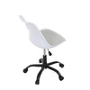 Pracovní židle, výškově nastavitelná, bílá plast, KA-X7055 WT