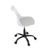 Pracovní židle, výškově nastavitelná, bílá plast, KA-X7055 WT