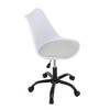 Pracovní židle, výškově nastavitelná, bílá plast, KA-X7055 WT