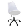 Pracovní židle, výškově nastavitelná, bílá plast, KA-X7055 WT