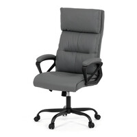 Kancelářské křeslo, houpací mechanismus, šedá ekokůže, KA-Y346 GREY