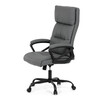 Kancelářské křeslo, houpací mechanismus, šedá ekokůže, KA-Y346 GREY