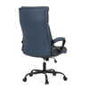 Kancelářské křeslo, houpací mechanismus, modrá ekokůže, KA-Y346 BLUE