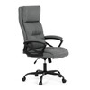 Kancelářské křeslo, houpací mechanismus, šedá ekokůže, KA-Y346 GREY