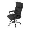 Kancelářské křeslo, houpací mechanismus, černá ekokůže, KA-Y346 BK