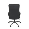 Kancelářské křeslo, houpací mechanismus, černá ekokůže, KA-Y346 BK