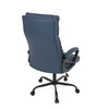 Kancelářské křeslo, houpací mechanismus, modrá ekokůže, KA-Y346 BLUE