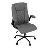 Kancelářské křeslo, houpací mechanismus, šedá ekokůže, KA-Y344 GREY