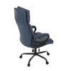 Kancelářské křeslo, houpací mechanismus, modrá ekokůže, KA-Y346 BLUE