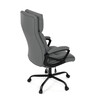 Kancelářské křeslo, houpací mechanismus, šedá ekokůže, KA-Y346 GREY