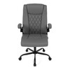 Kancelářské křeslo, houpací mechanismus, šedá ekokůže, KA-Y344 GREY
