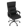 Kancelářské křeslo, houpací mechanismus, černá ekokůže, KA-Y346 BK