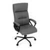 Kancelářské křeslo, houpací mechanismus, šedá ekokůže, KA-Y346 GREY