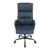 Kancelářské křeslo, houpací mechanismus, modrá ekokůže, KA-Y346 BLUE
