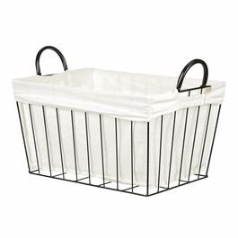 Koš kovový, s látkou.