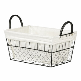 Koš kovový, s látkou.