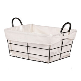 Koš kovový, s látkou.