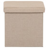 Taburet s úložným prostorem, béžová, látka, TAB-461 CRM2