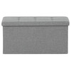 Taburet s úložným prostorem, šedá, jemně hrubá látka, TAB-462 GREY2